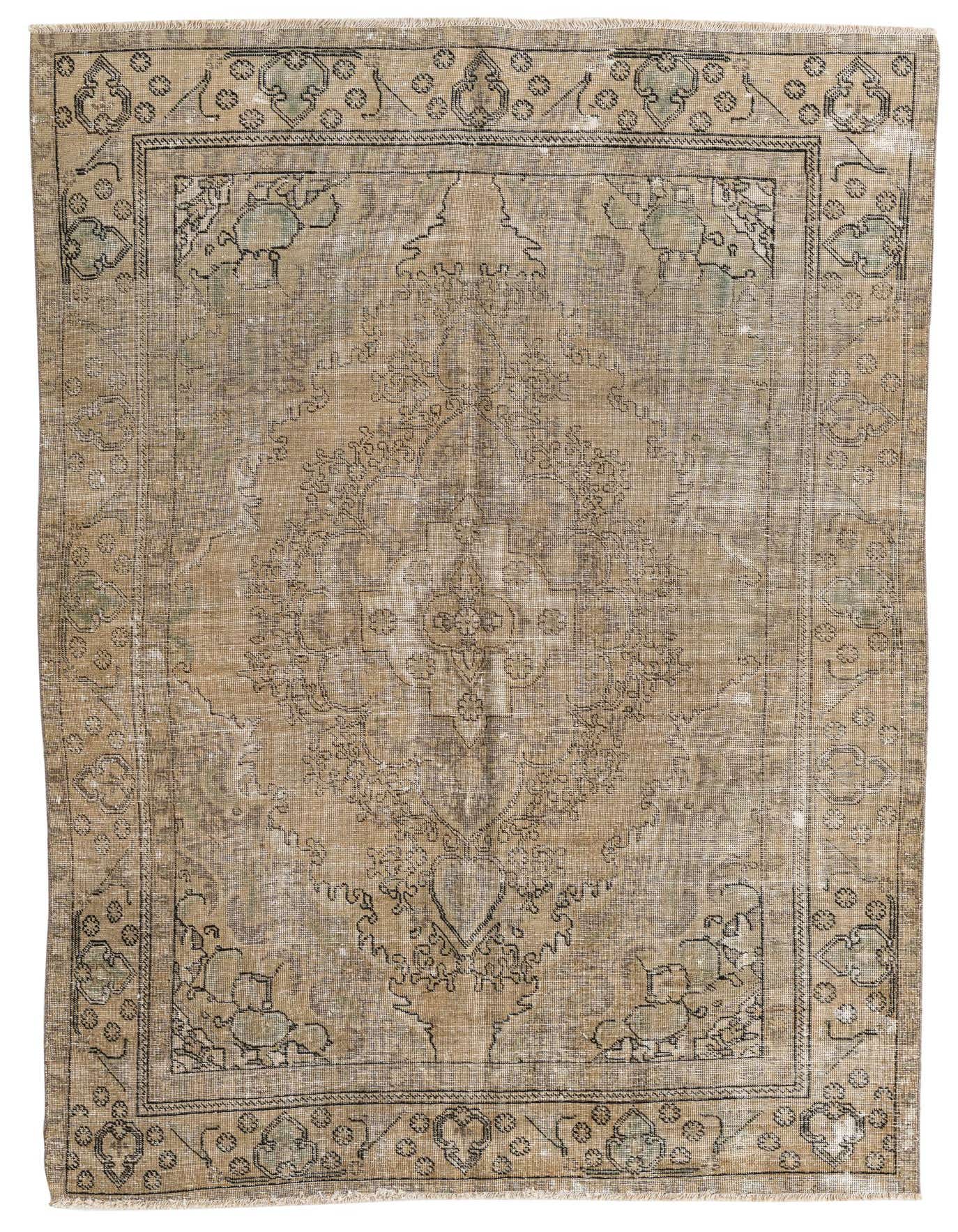 Primary image 6' 1 x 9' 1  Hand Knotted Ultra Vintage Persian Wool Rug