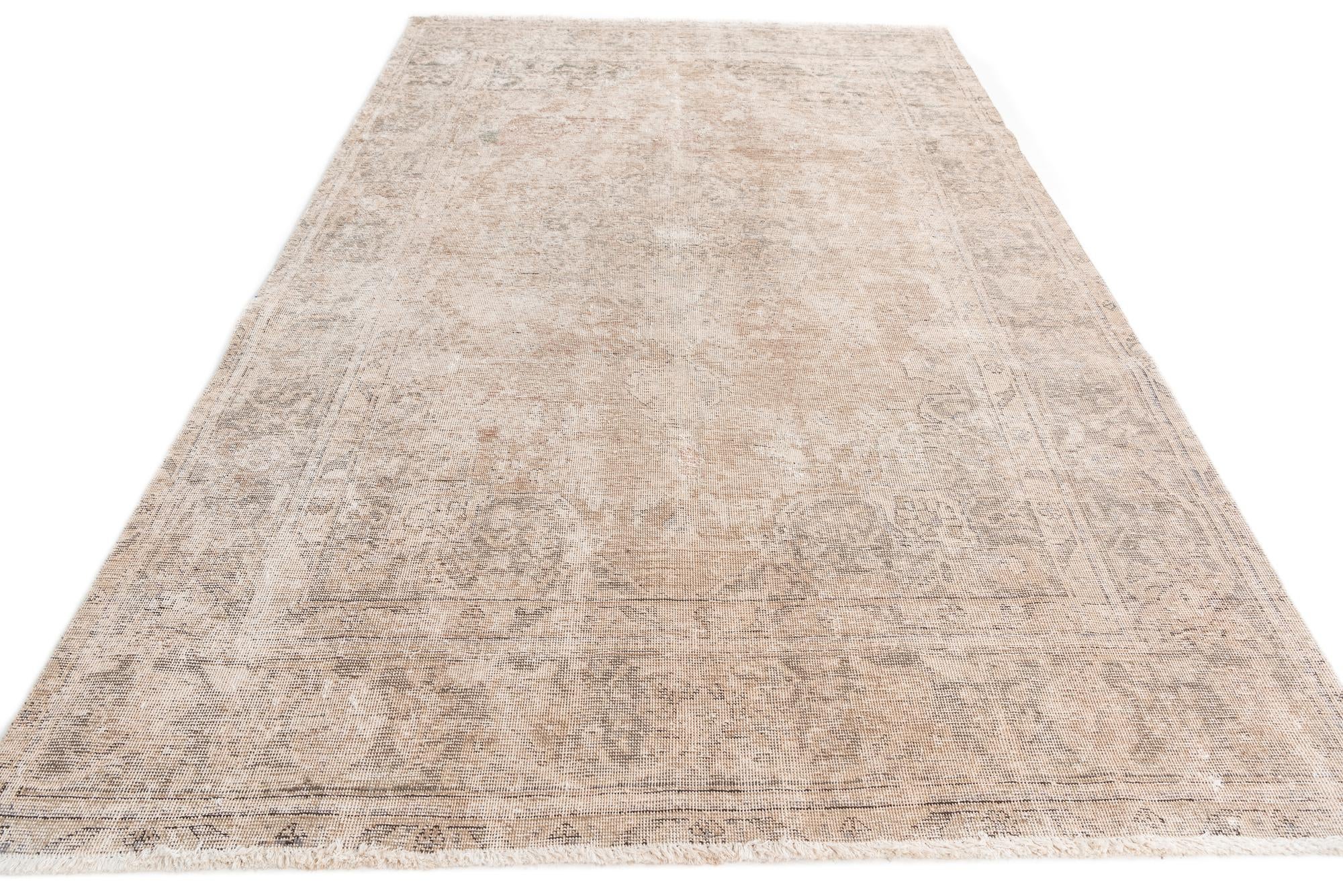 6' 3 x 9' 6 Hand Knotted Ultra Vintage Persian Wool Rug