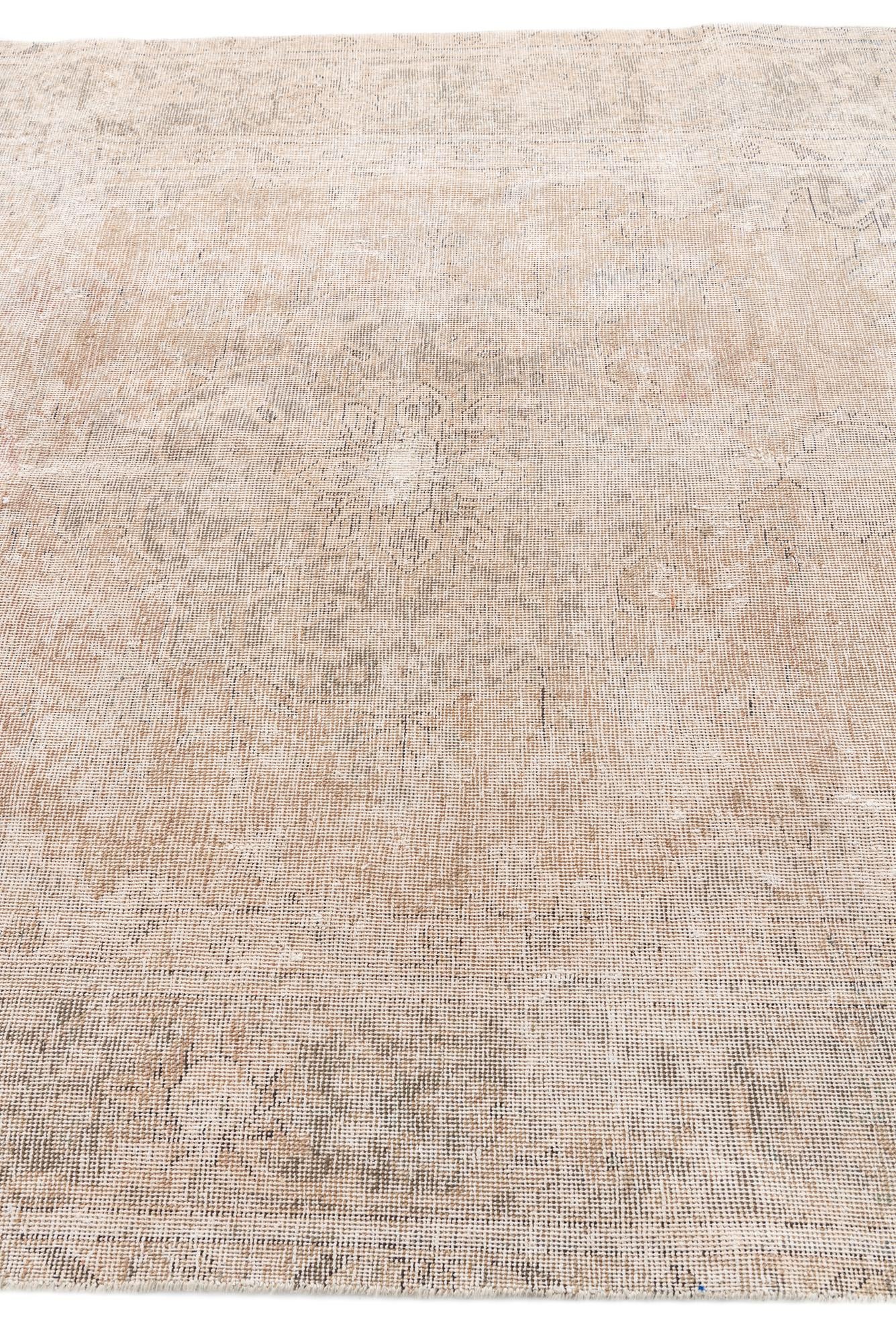 6' 3 x 9' 6 Hand Knotted Ultra Vintage Persian Wool Rug