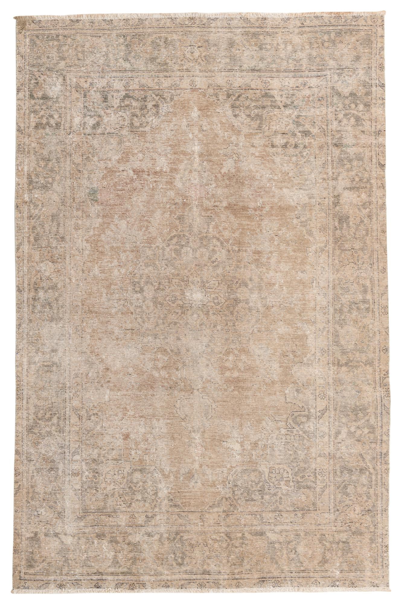 6' 3 x 9' 6 Hand Knotted Ultra Vintage Persian Wool Rug