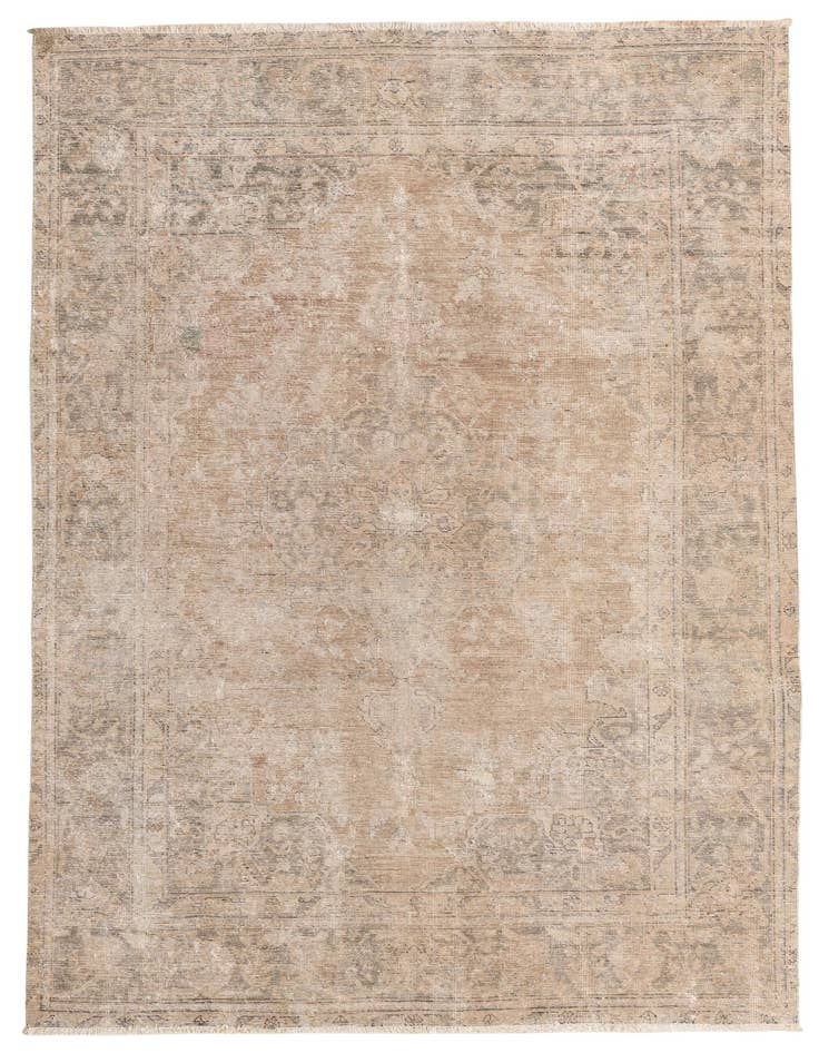 Detail image of 6' 3 x 9' 6 Hand Knotted Ultra Vintage Persian Wool Rug