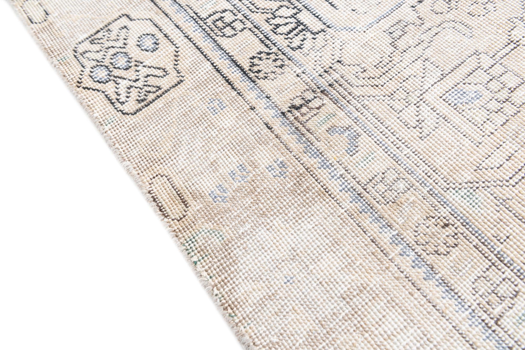 6' 1 x 8' 10 Hand Knotted Ultra Vintage Persian Wool Rug
