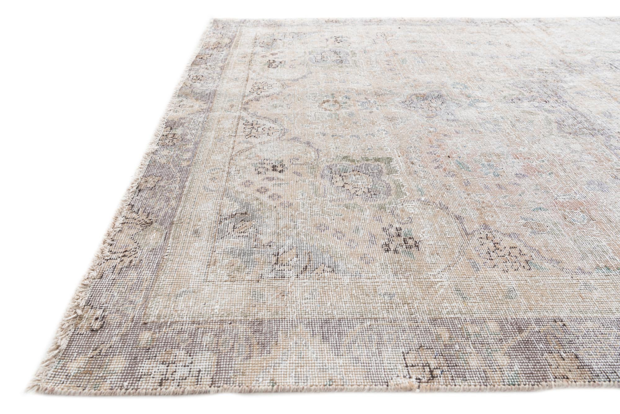 5' 6 x 9' Hand Knotted Ultra Vintage Persian Wool Rug