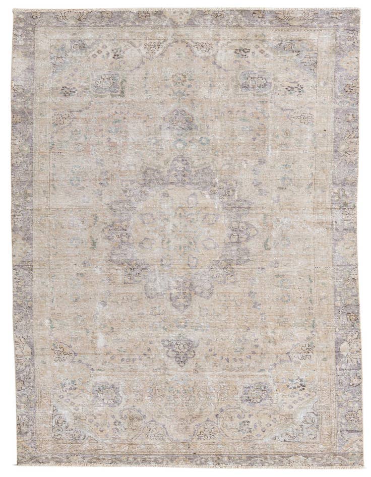 Detail image of 5' 6 x 9' Hand Knotted Ultra Vintage Persian Wool Rug