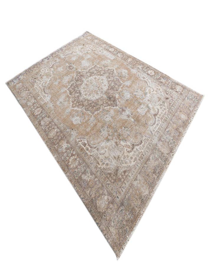 Detail image of 6' 8 x 9' 5  Hand Knotted Ultra Vintage Persian Wool Rug