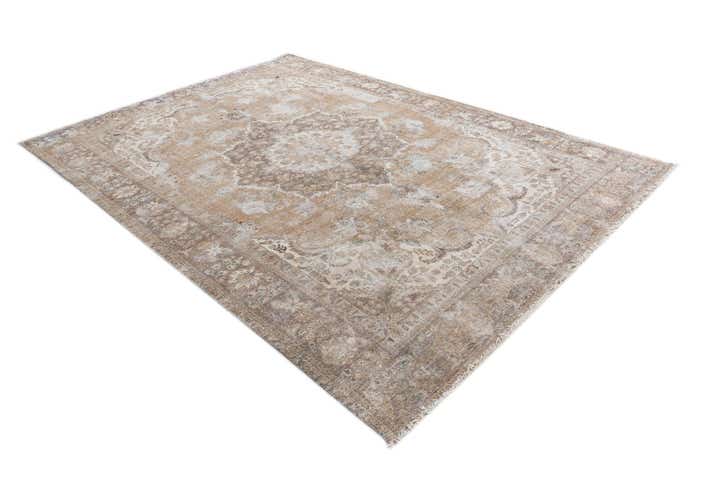 6' 8 x 9' 5 Hand Knotted Ultra Vintage Persian Wool Rug
