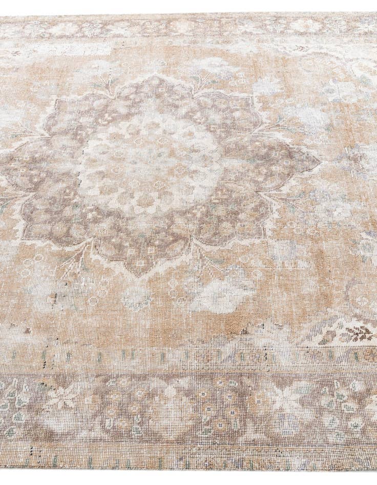 Detail image of 6' 8 x 9' 5  Hand Knotted Ultra Vintage Persian Wool Rug