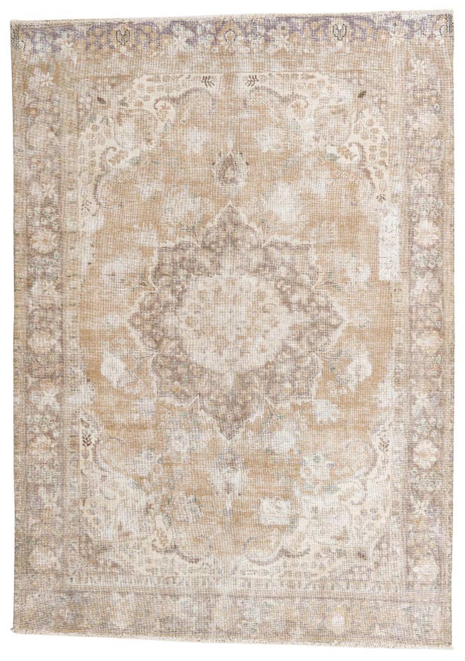 Detail image of 6' 8 x 9' 5 Hand Knotted Ultra Vintage Persian Wool Rug