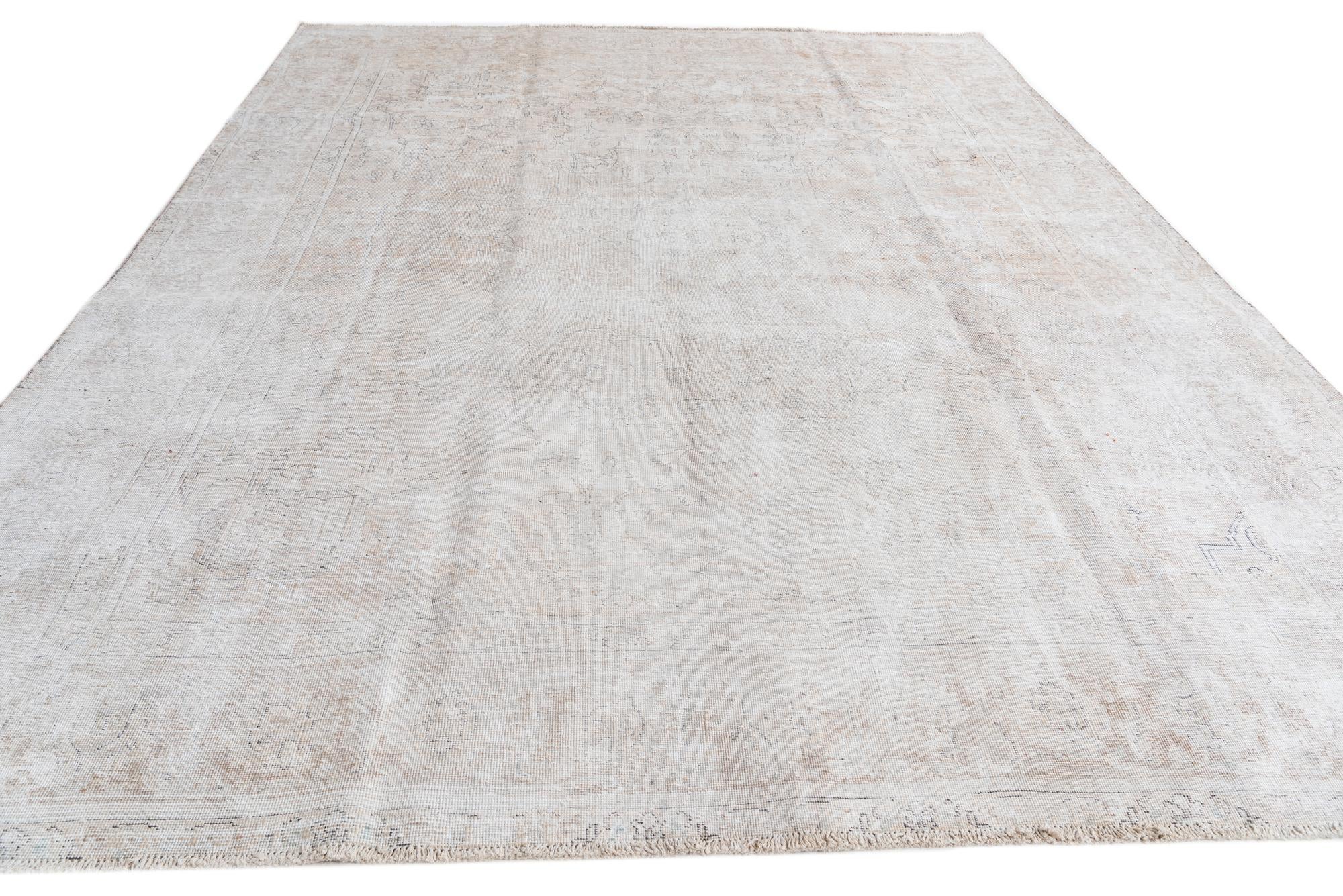 9' 5 x 12' 5 Hand Knotted Ultra Vintage Persian Wool Rug