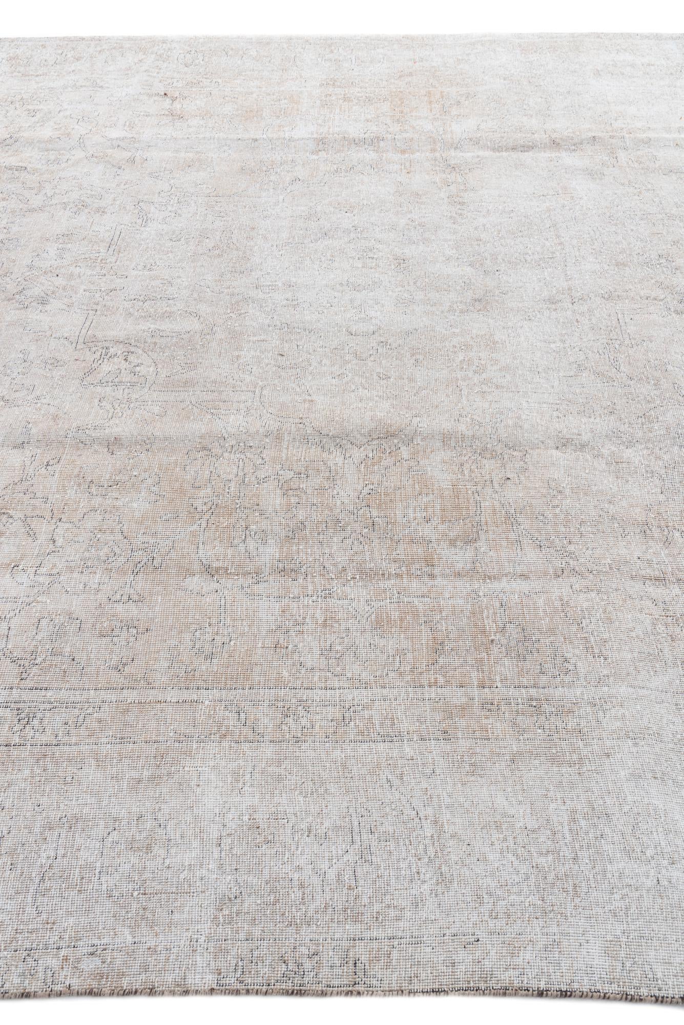 9' 5 x 12' 5 Hand Knotted Ultra Vintage Persian Wool Rug