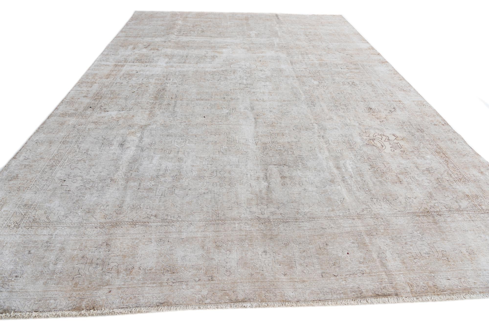 8' 7 x 12' 7 Hand Knotted Ultra Vintage Persian Wool Rug