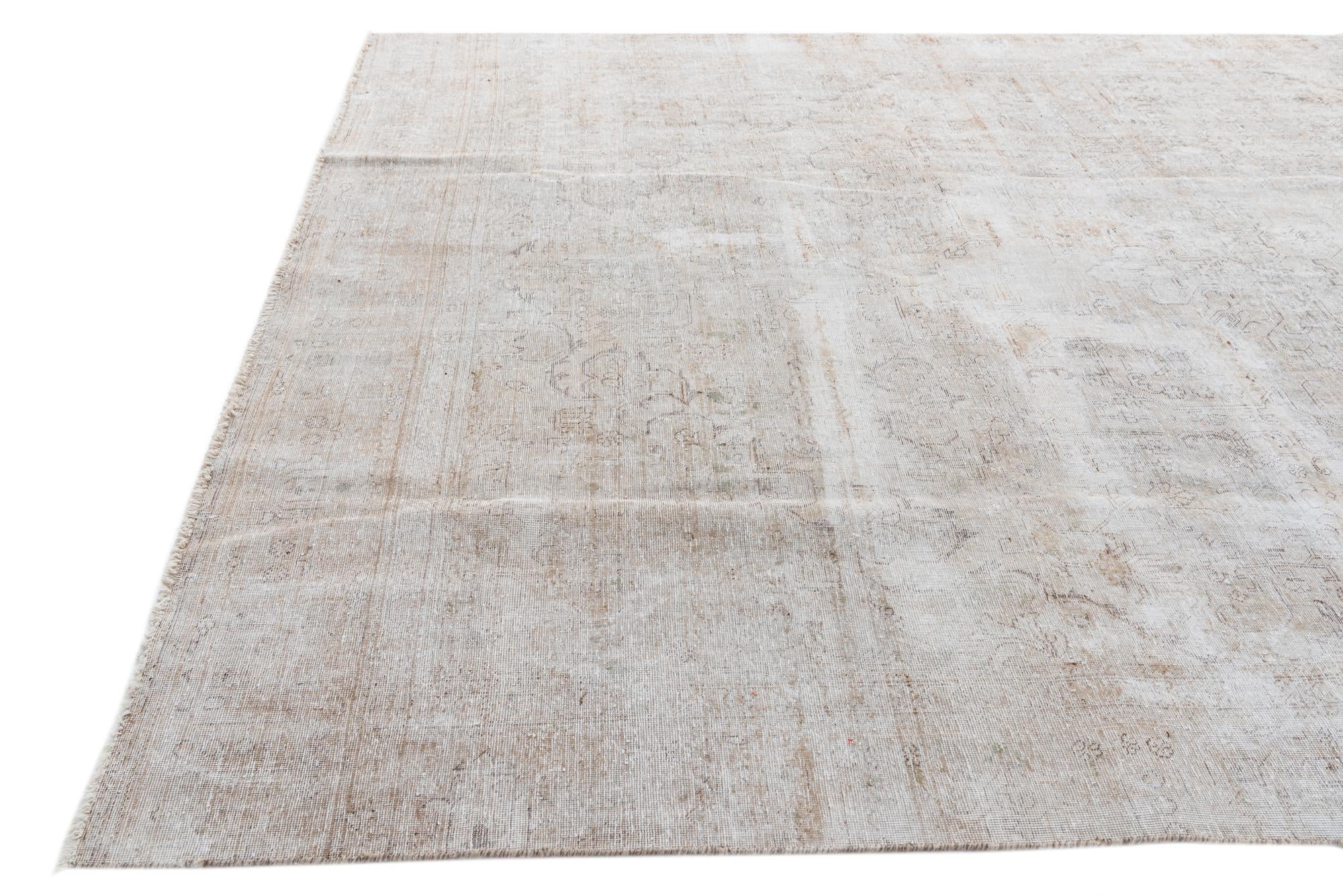 8' 7 x 12' 7 Hand Knotted Ultra Vintage Persian Wool Rug