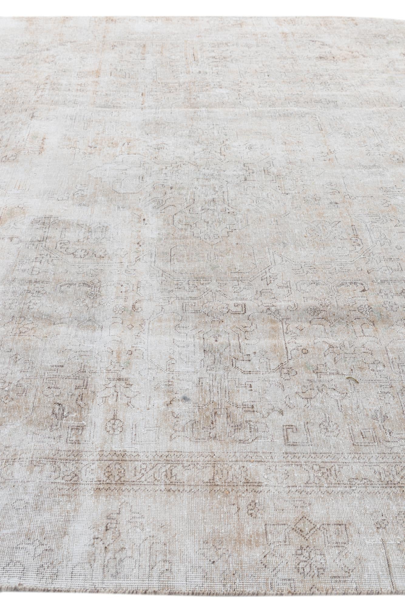 8' 7 x 12' 7 Hand Knotted Ultra Vintage Persian Wool Rug