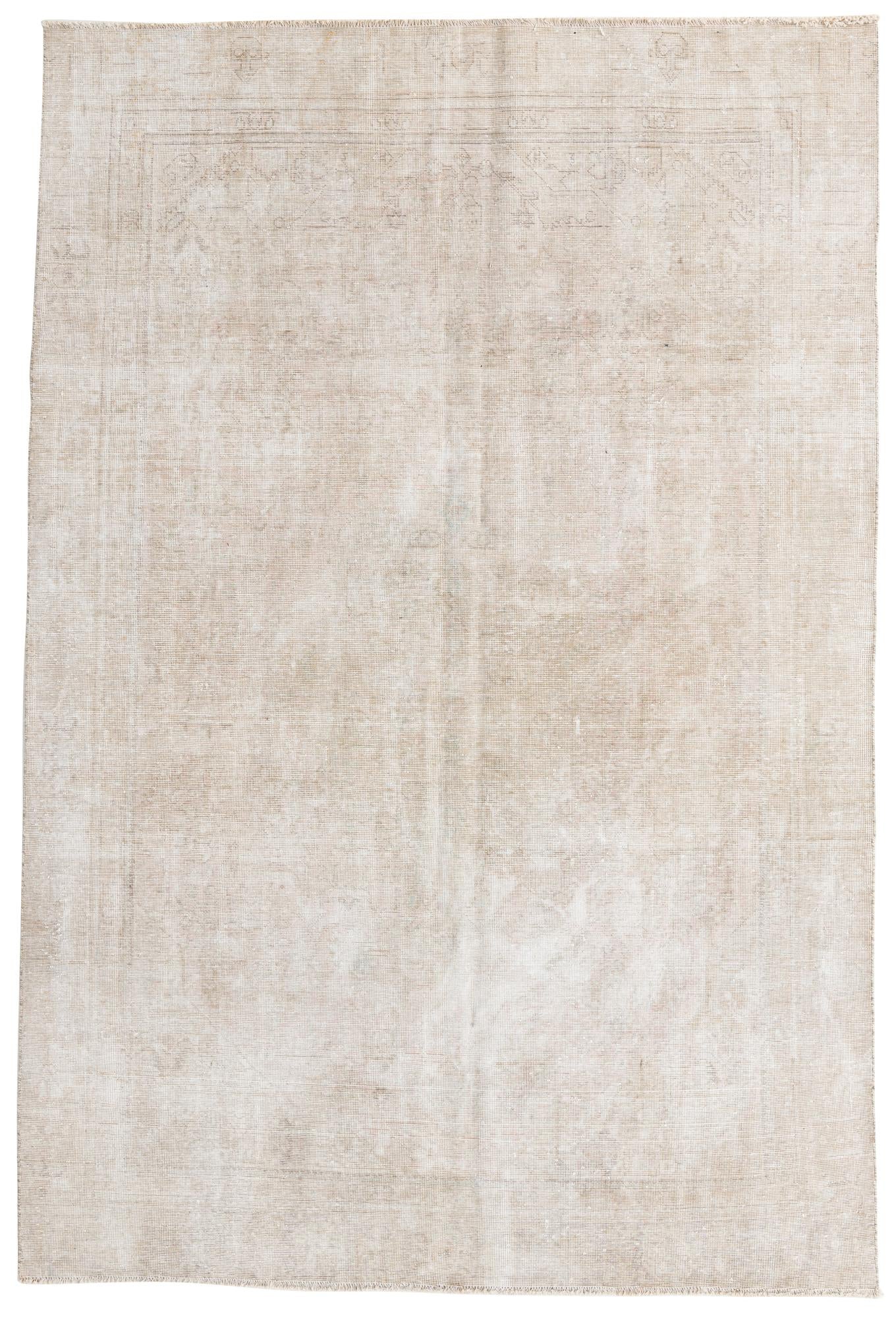 7' x 10' 4 Hand Knotted Ultra Vintage Persian Wool Rug