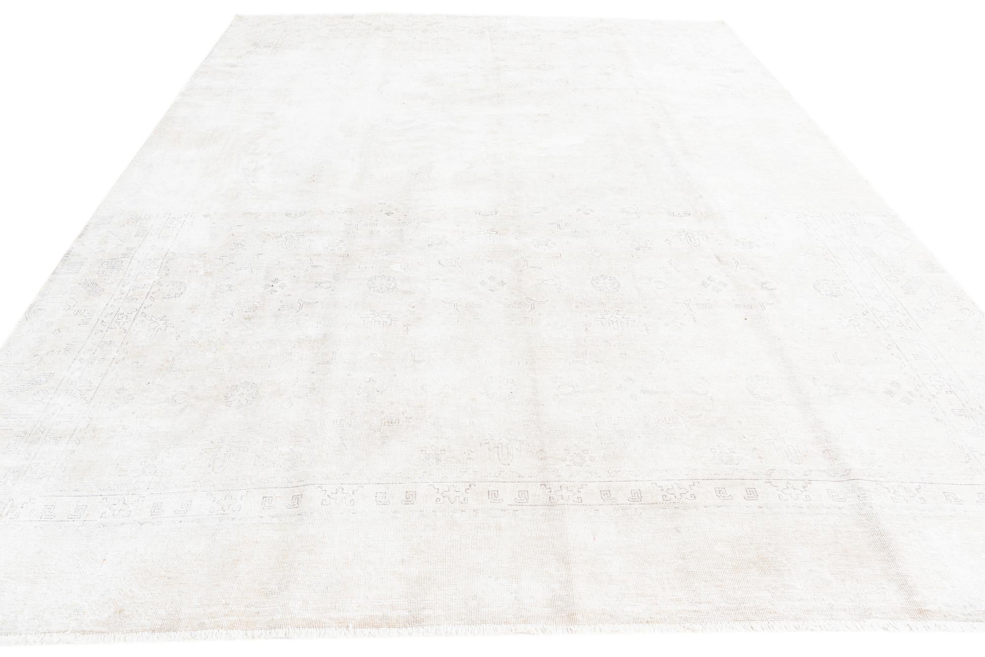 8' 6 x 11' 5 Hand Knotted Ultra Vintage Persian Wool Rug