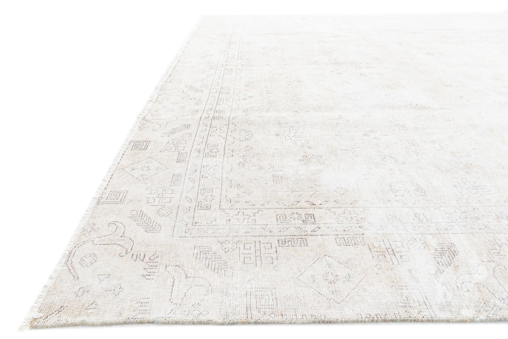 8' 6 x 11' 5 Hand Knotted Ultra Vintage Persian Wool Rug