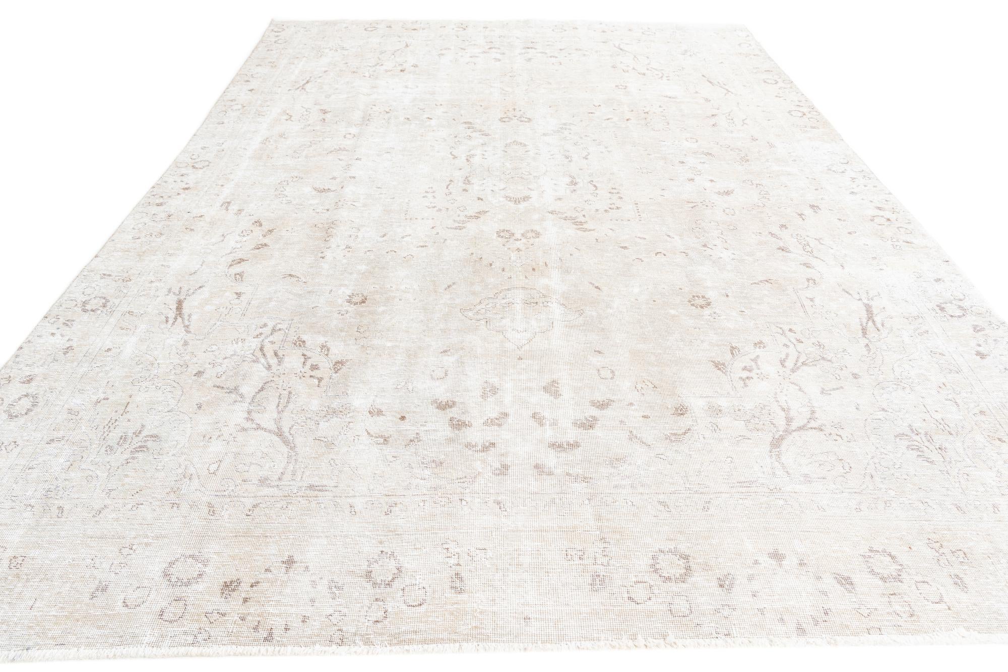 8' 7 x 12' 3 Hand Knotted Ultra Vintage Persian Wool Rug