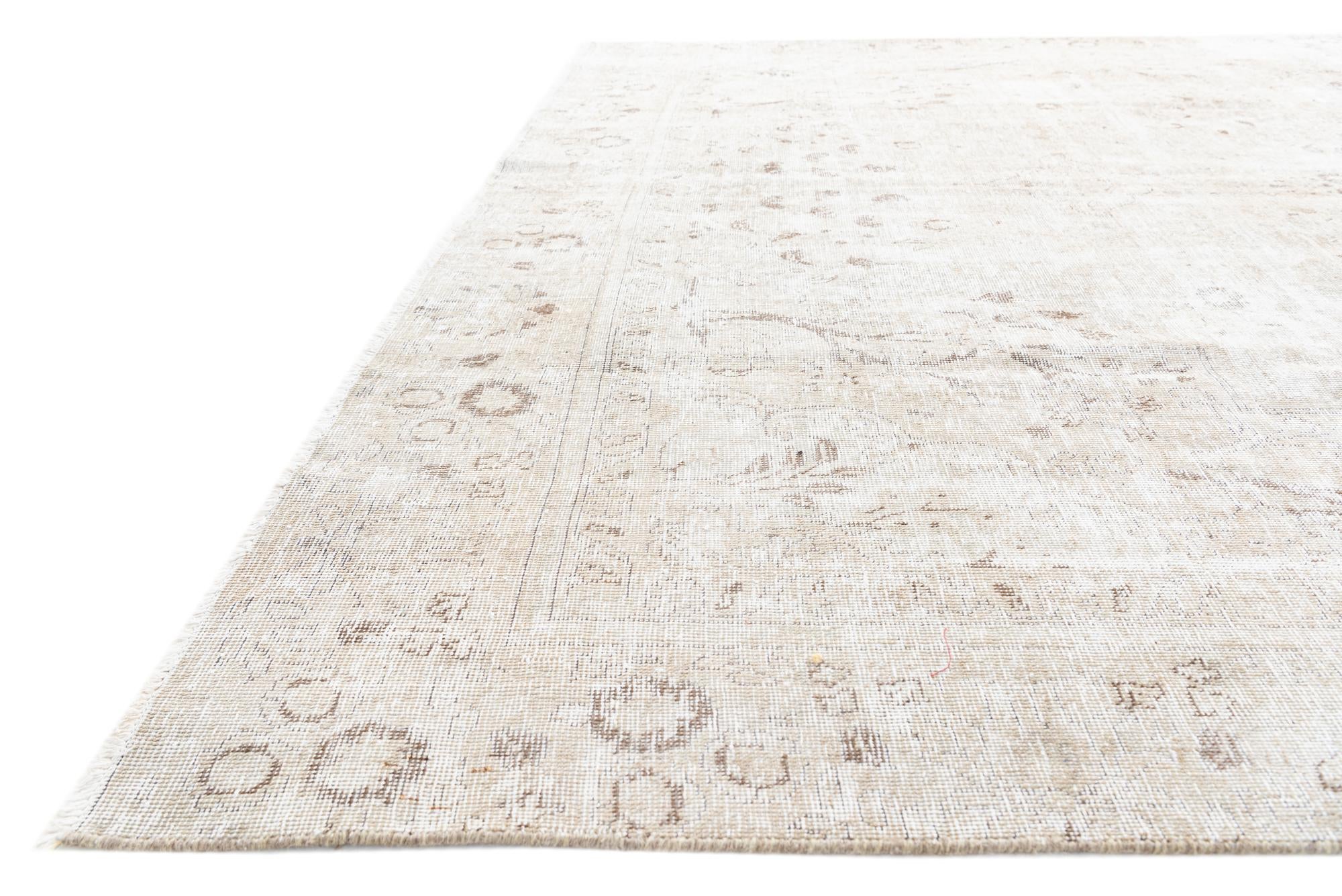 8' 7 x 12' 3 Hand Knotted Ultra Vintage Persian Wool Rug