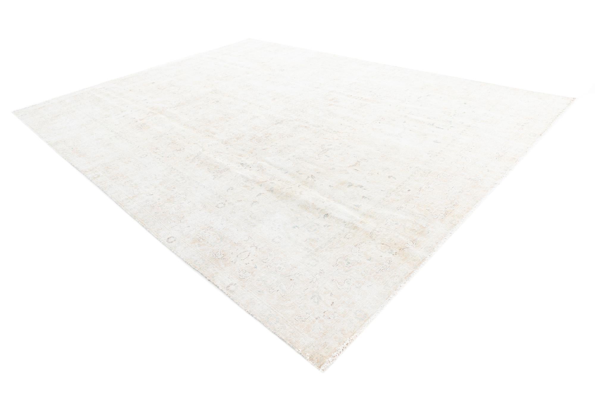 9' 4 x 12' 5 Hand Knotted Ultra Vintage Persian Wool Rug