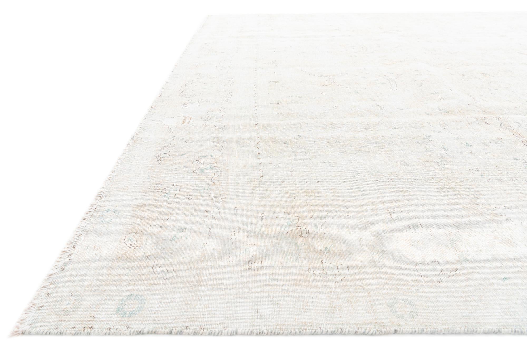 9' 4 x 12' 5 Hand Knotted Ultra Vintage Persian Wool Rug