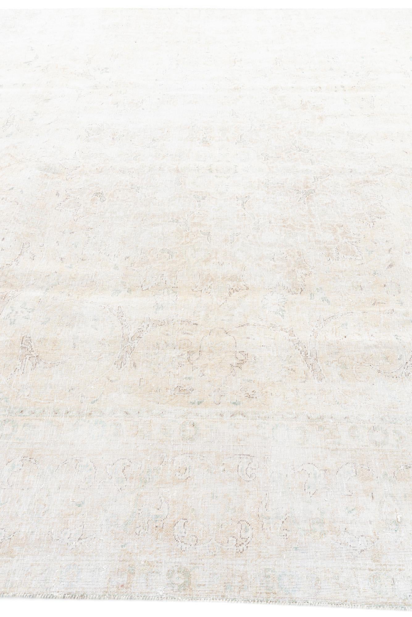 9' 4 x 12' 5 Hand Knotted Ultra Vintage Persian Wool Rug