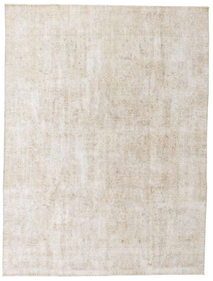 9' 4 x 12' 5 Hand Knotted Ultra Vintage Persian Wool Rug