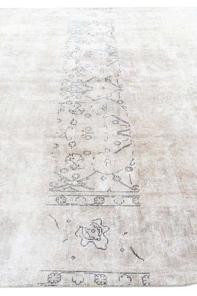 Detail image of 9' 5 x 12' Hand Knotted Ultra Vintage Persian Wool Rug