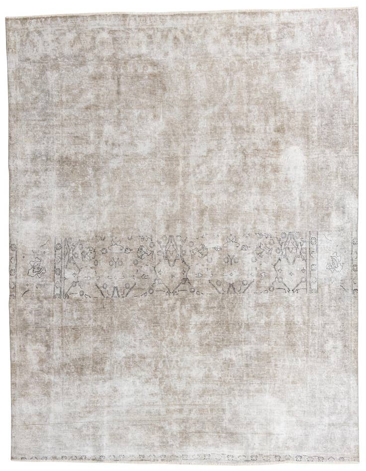 Detail image of 9' 5 x 12' Hand Knotted Ultra Vintage Persian Wool Rug