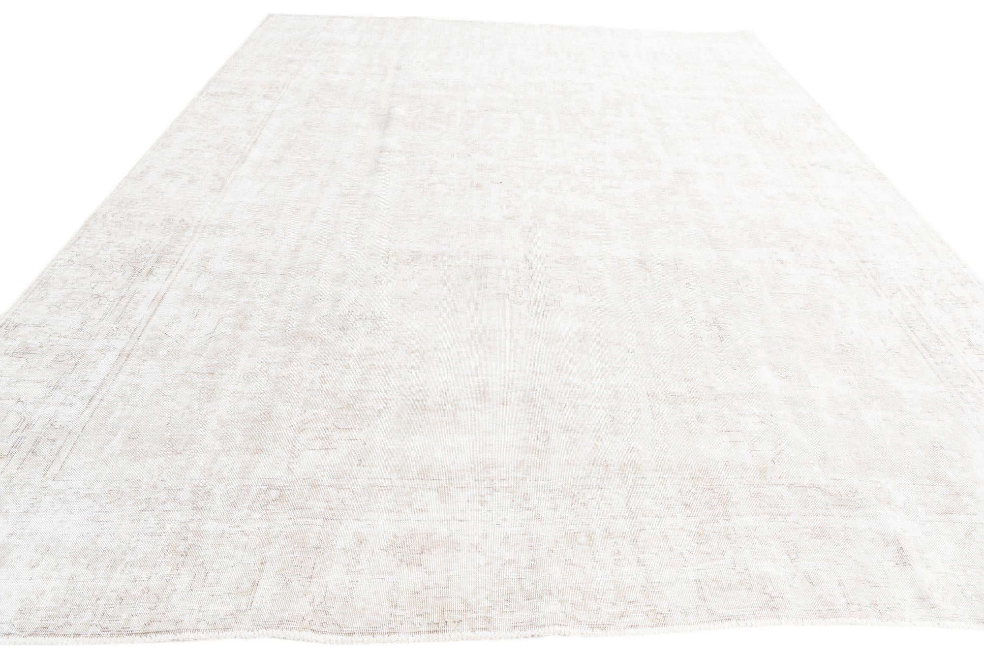 9' 2 x 12' 3 Hand Knotted Ultra Vintage Persian Wool Rug