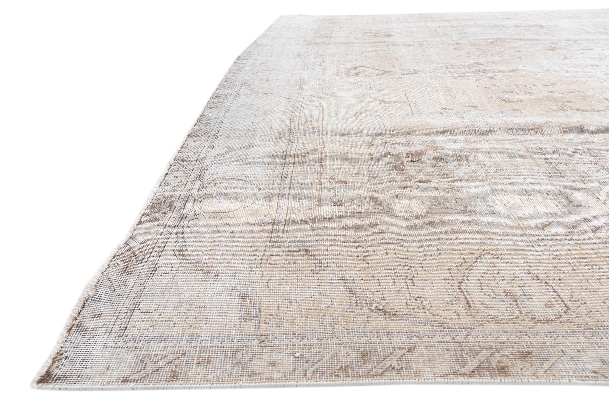9' 5 x 12' 9 Hand Knotted Ultra Vintage Persian Wool Rug