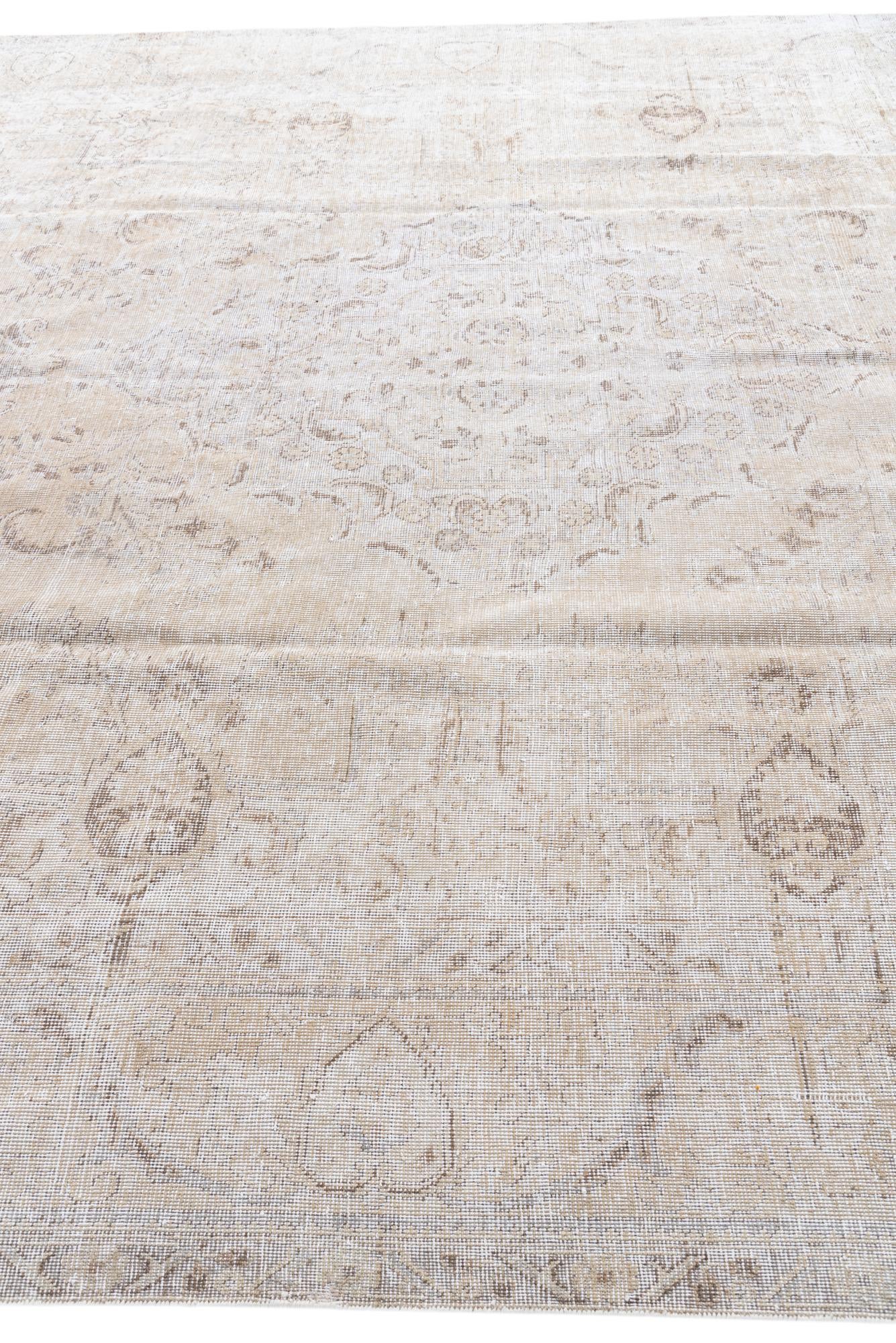 9' 5 x 12' 9 Hand Knotted Ultra Vintage Persian Wool Rug