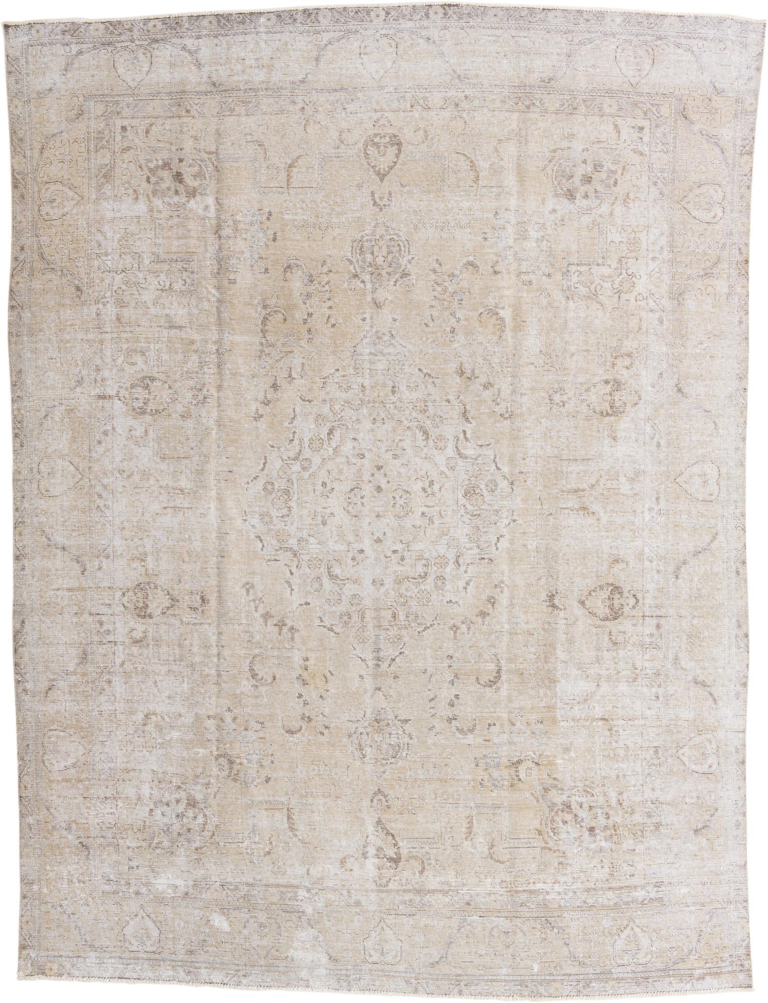 9' 5 x 12' 9 Hand Knotted Ultra Vintage Persian Wool Rug