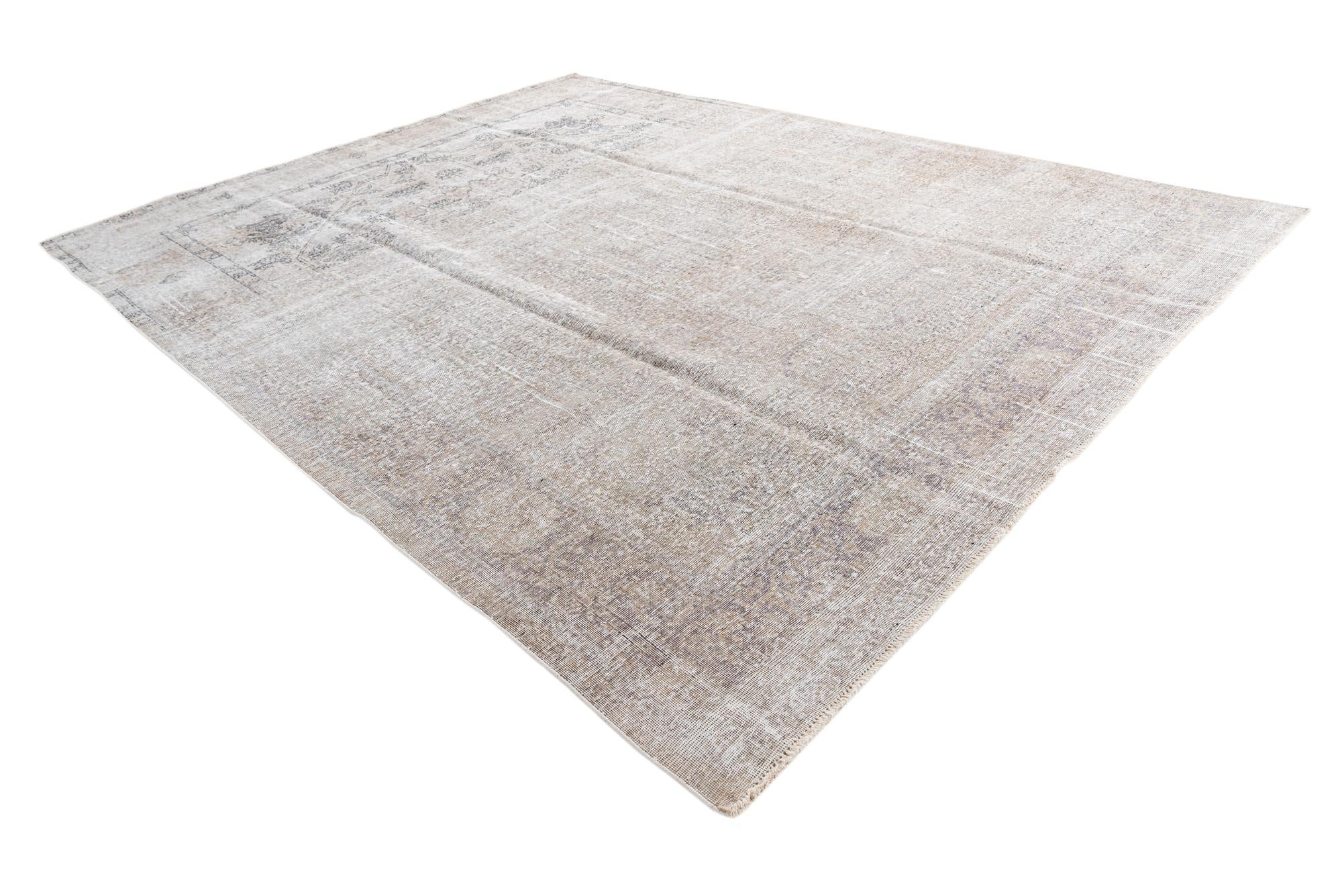 9' 7 x 12' 5 Hand Knotted Ultra Vintage Persian Wool Rug