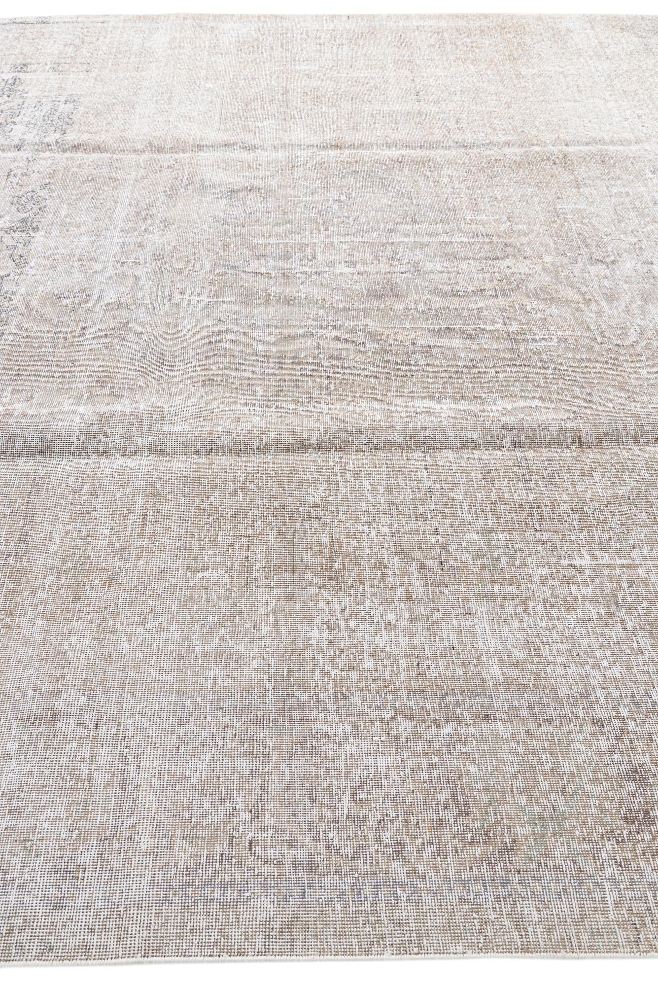 9' 7 x 12' 5 Hand Knotted Ultra Vintage Persian Wool Rug