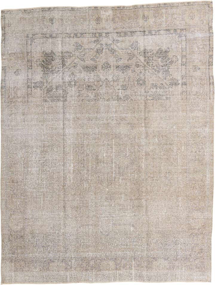 9' 7 x 12' 5 Hand Knotted Ultra Vintage Persian Wool Rug