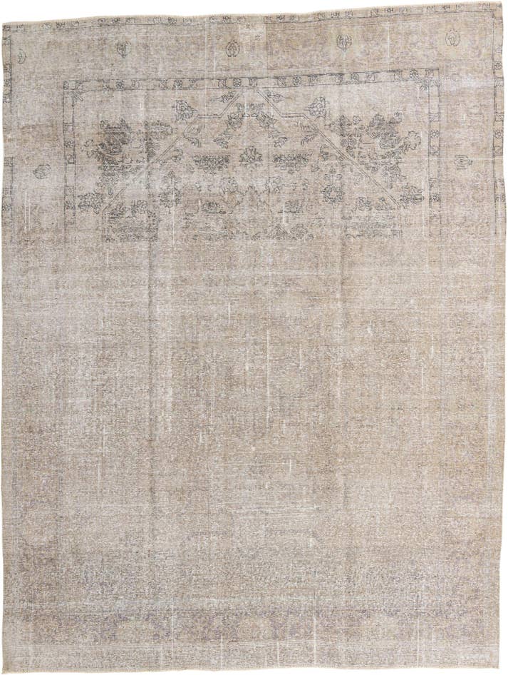 Detail image of 9' 7 x 12' 5 Hand Knotted Ultra Vintage Persian Wool Rug