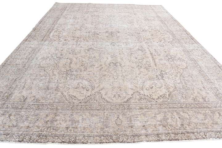 9' 7 x 13' 1 Hand Knotted Ultra Vintage Persian Wool Rug