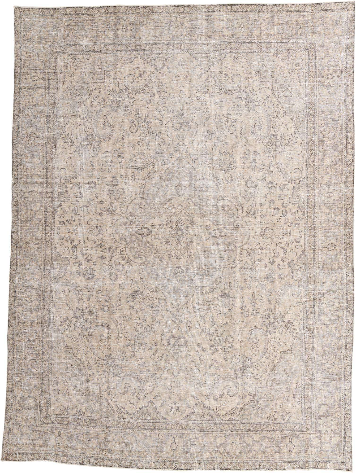 9' 7 x 13' 1 Hand Knotted Ultra Vintage Persian Wool Rug