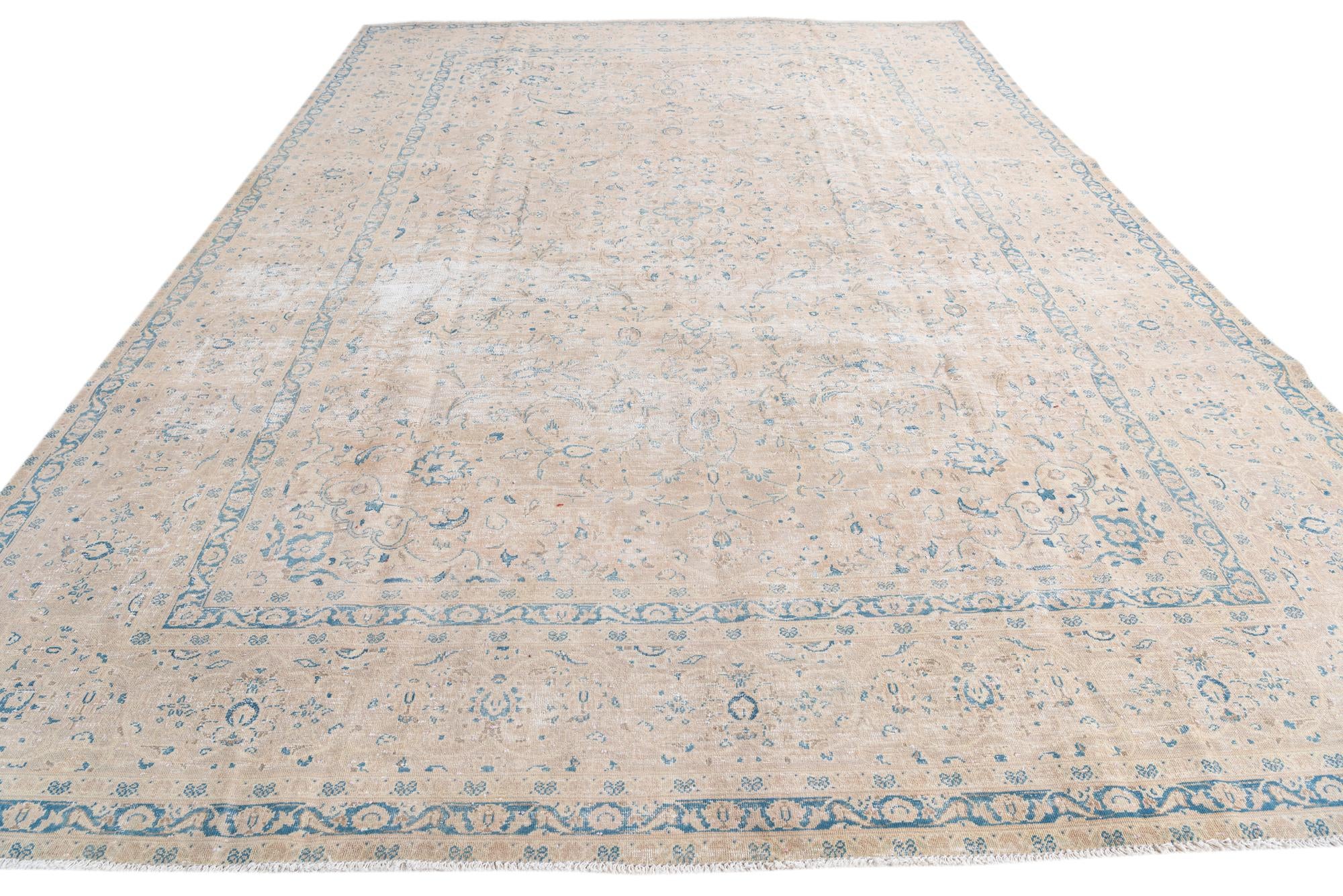 8' 10 x 12' 8 Hand Knotted Ultra Vintage Persian Wool Rug