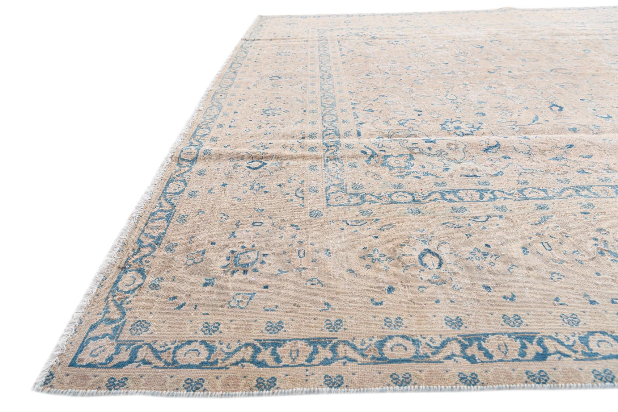 8' 10 x 12' 8 Hand Knotted Ultra Vintage Persian Wool Rug