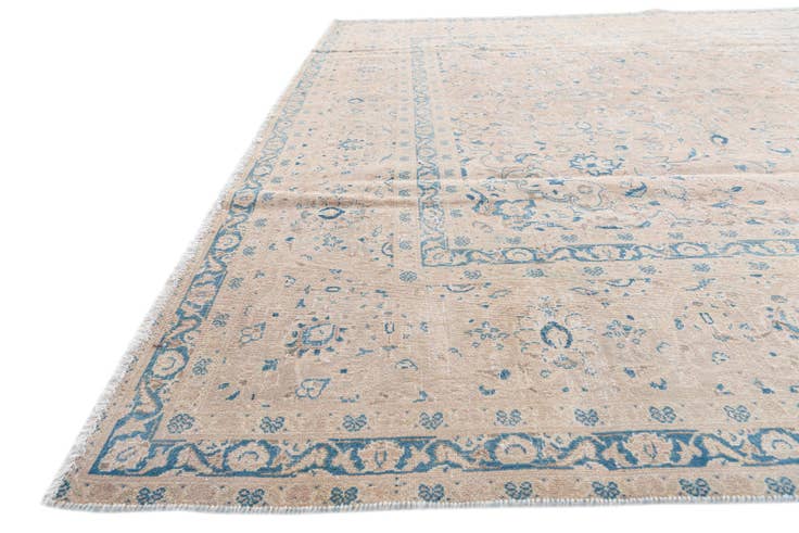 Detail image of 8' 10 x 12' 8 Hand Knotted Ultra Vintage Persian Wool Rug