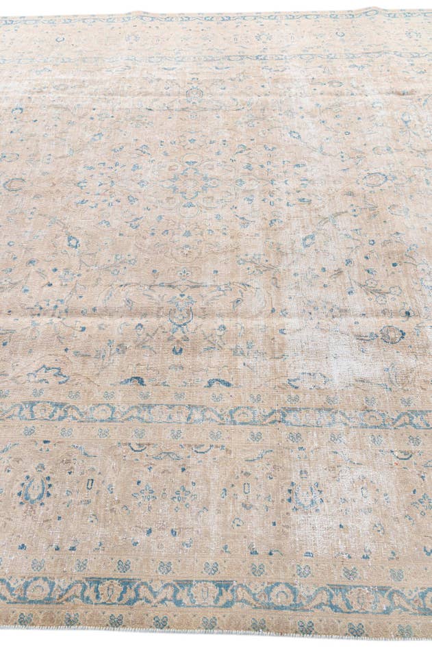 Detail image of 8' 10 x 12' 8 Hand Knotted Ultra Vintage Persian Wool Rug