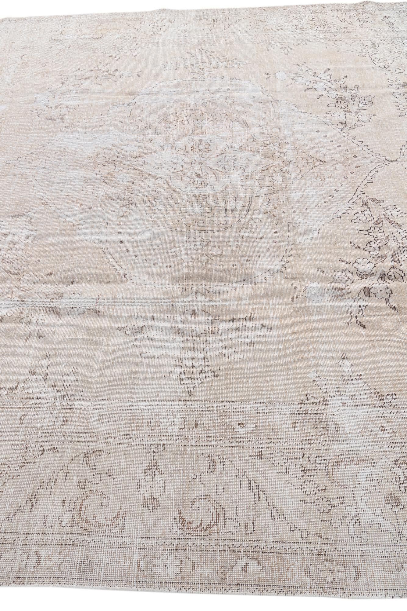 9' 6 x 12' 8 Hand Knotted Ultra Vintage Persian Wool Rug