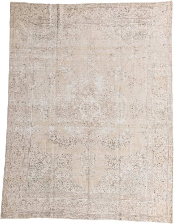 Detail image of 9' 6 x 12' 8 Hand Knotted Ultra Vintage Persian Wool Rug