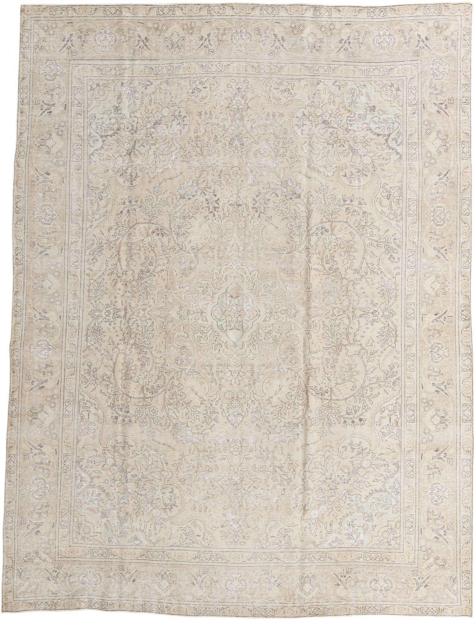 9' 7 x 12' 9 Hand Knotted Ultra Vintage Persian Wool Rug
