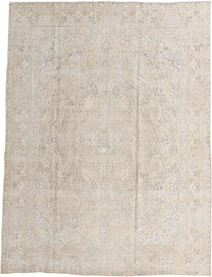 9' 7 x 12' 9 Hand Knotted Ultra Vintage Persian Wool Rug