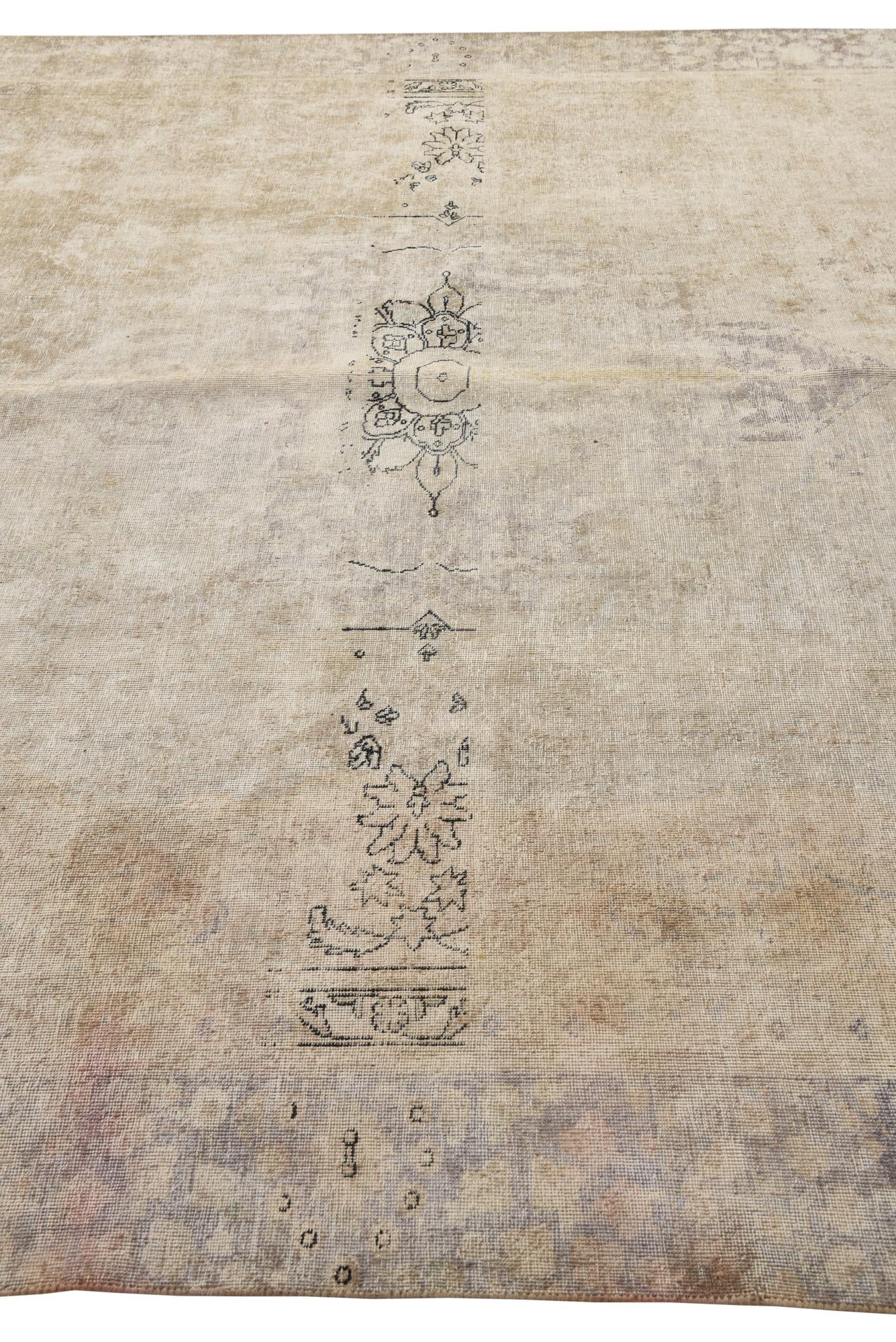 9' x 11' 10 Hand Knotted Ultra Vintage Persian Wool Rug