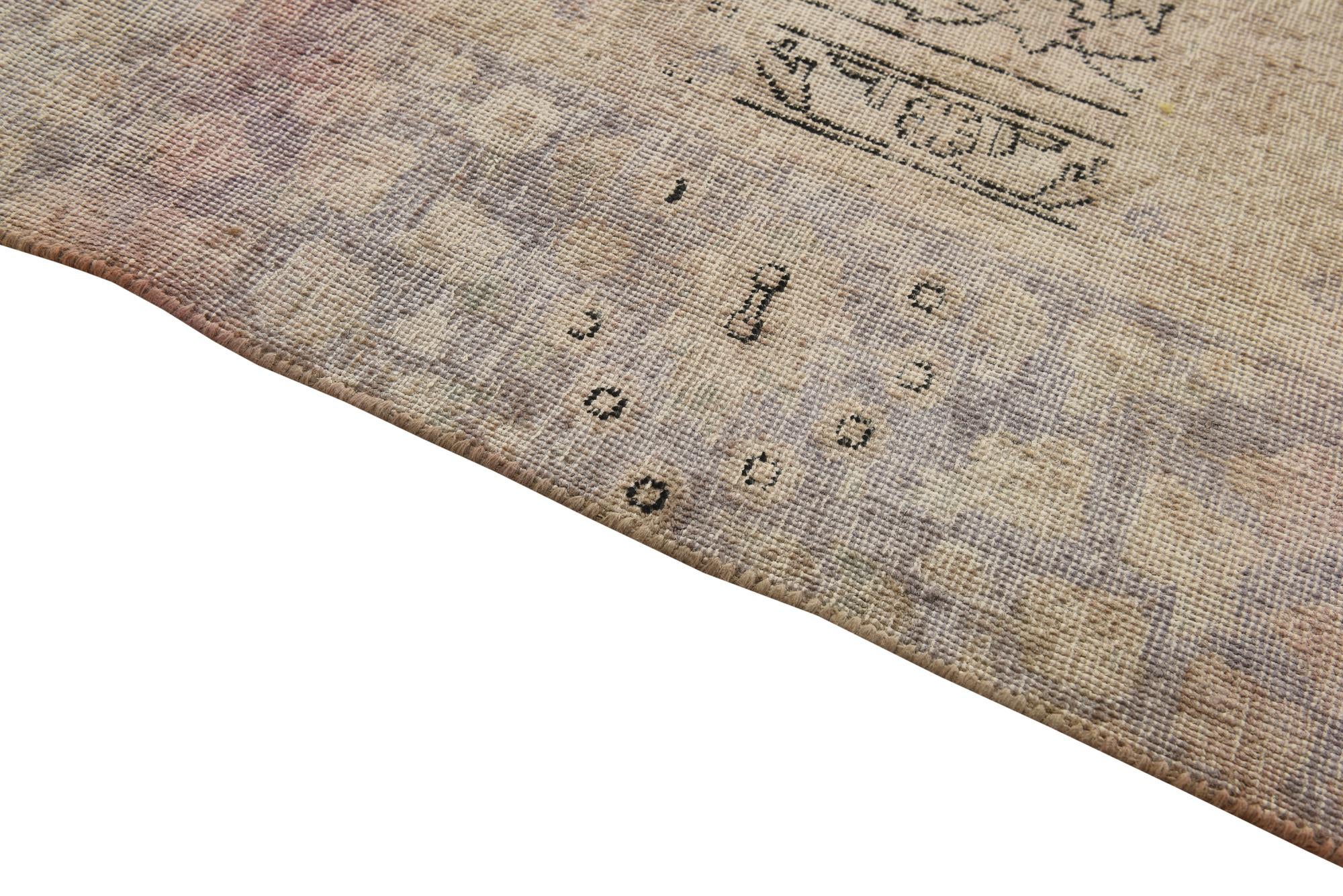 9' x 11' 10 Hand Knotted Ultra Vintage Persian Wool Rug