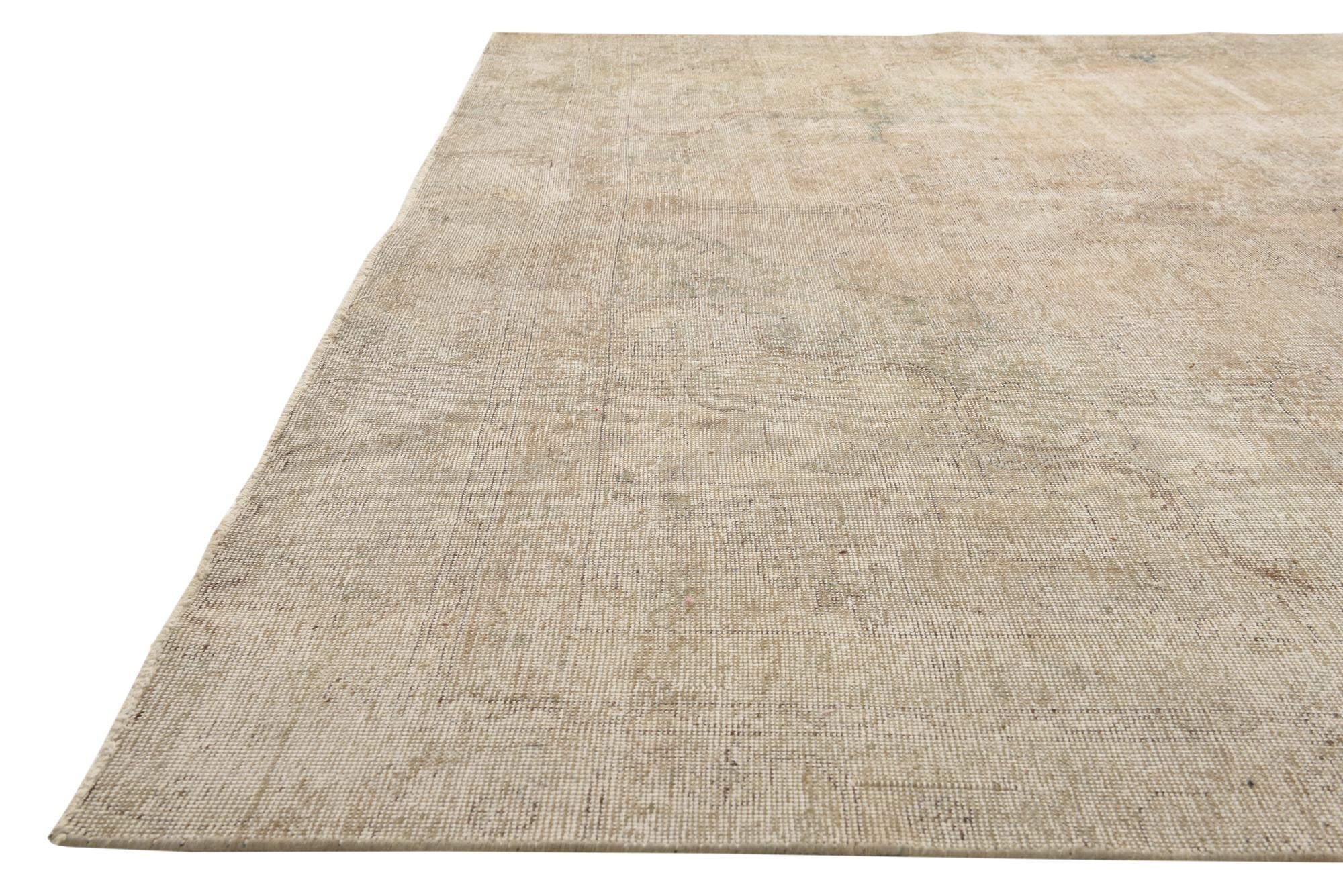 8' x 11' 1 Hand Knotted Ultra Vintage Persian Wool Rug