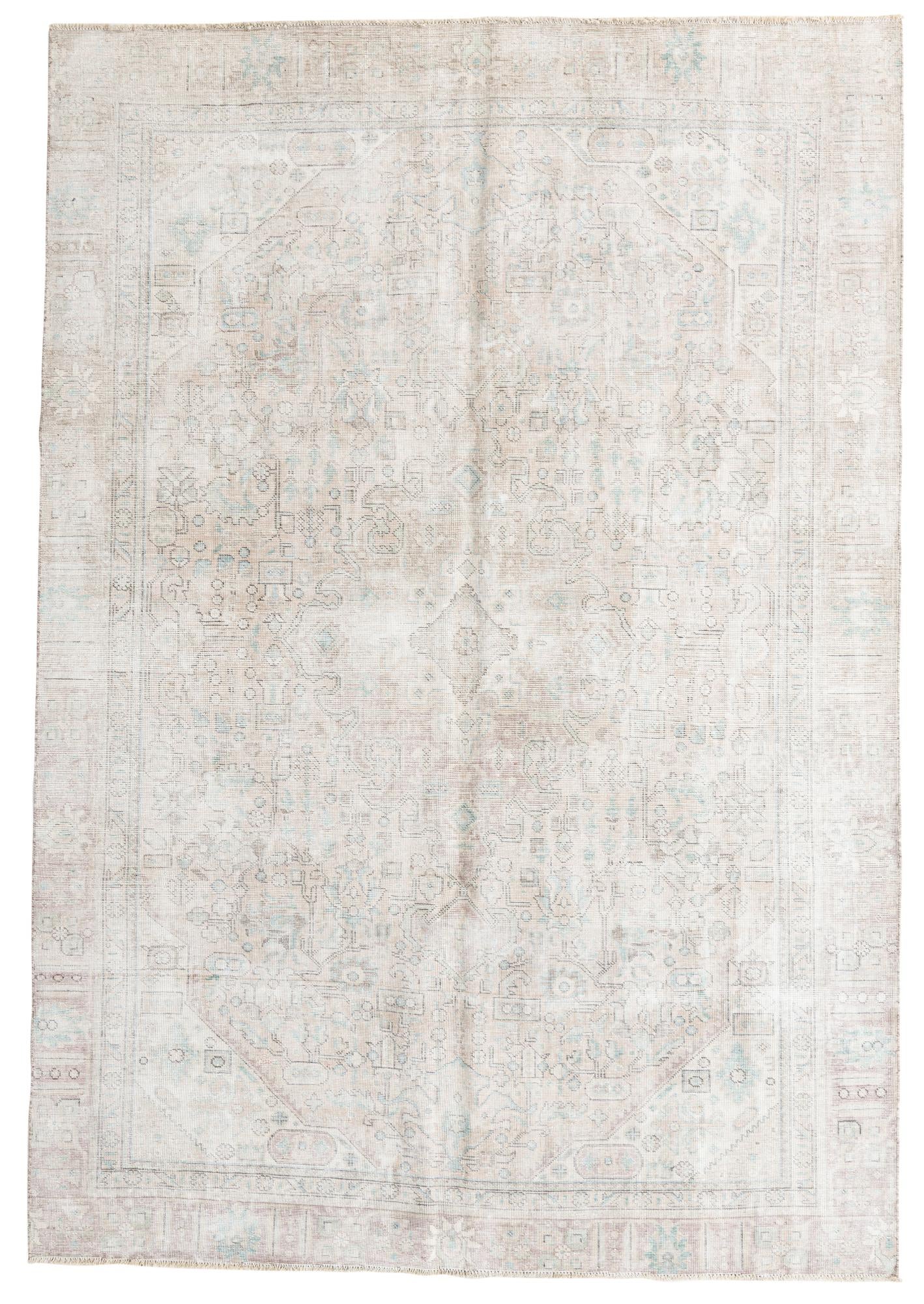 7' 3 x 10' 6 Hand Knotted Ultra Vintage Persian Wool Rug